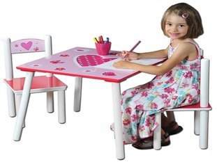 Kesper Kindertisch mit 2 Stühlen - Kindersitzgruppe Kunststoff