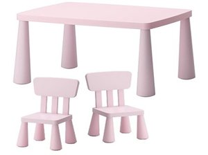 Günstige IKEA Kindersitzgruppe Kunststoff - Kindersitzgruppe Mammut - Kinderstühle & Kindertisch 