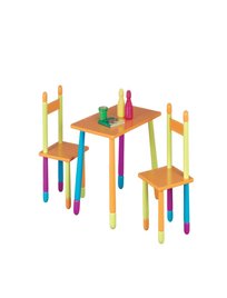 Kindersitzgruppe mit einem Kindertisch und Stühlen für zwei Personen 