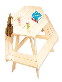 pinolino kindersitzgruppe holz mit bank und Holz Kindertisch